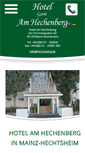 Mobile Screenshot of hotel-am-hechenberg.de