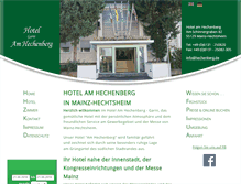 Tablet Screenshot of hotel-am-hechenberg.de